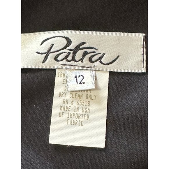 Vintage Patra Evening Ruffled Wrap Blouse Sheer Long Sleeves Size 12 NWT Goth - Picture 4 of 13